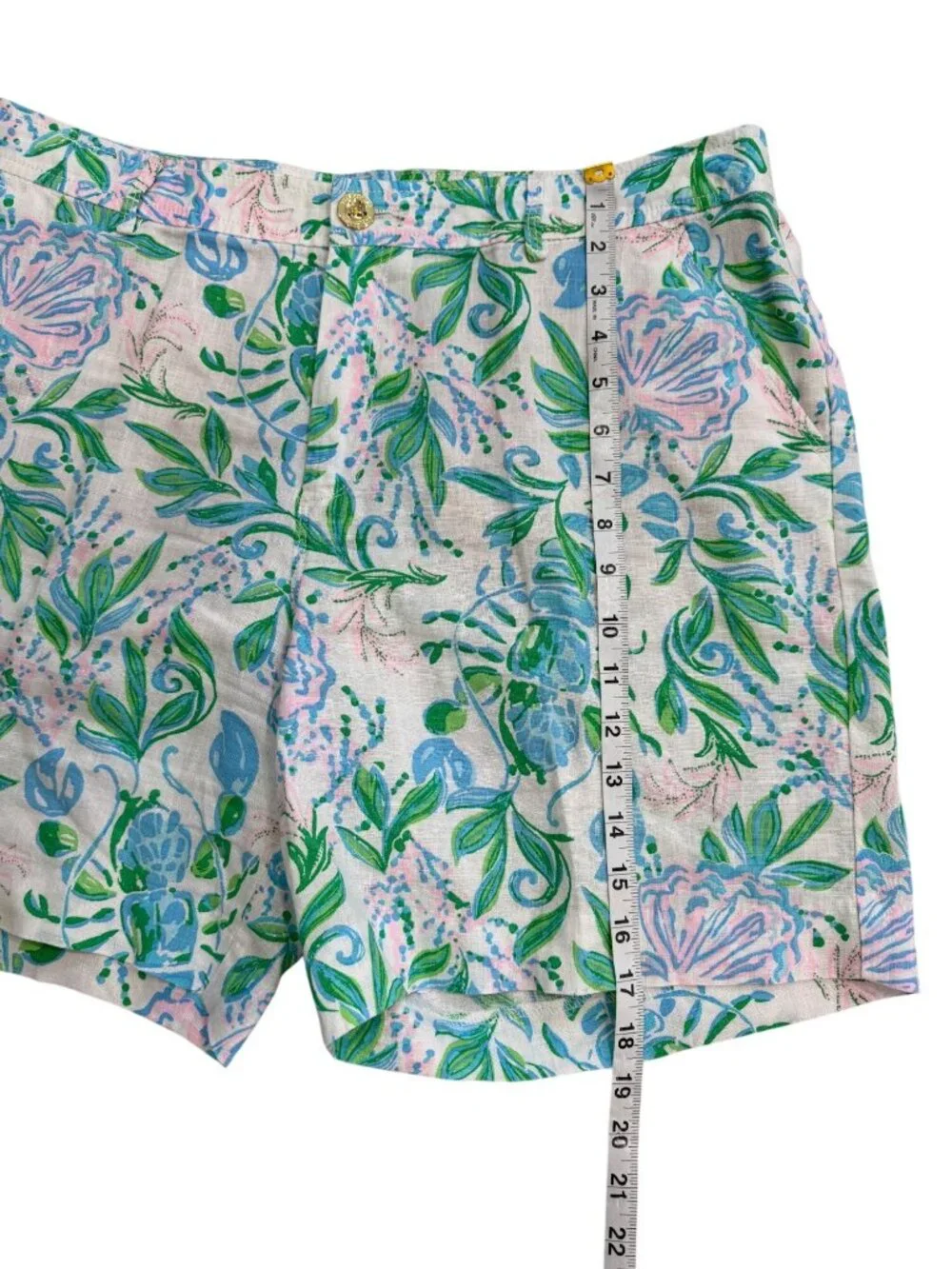 Lilly Pulitzer Womens Size 14 Aldora Linen Shorts Floral 7